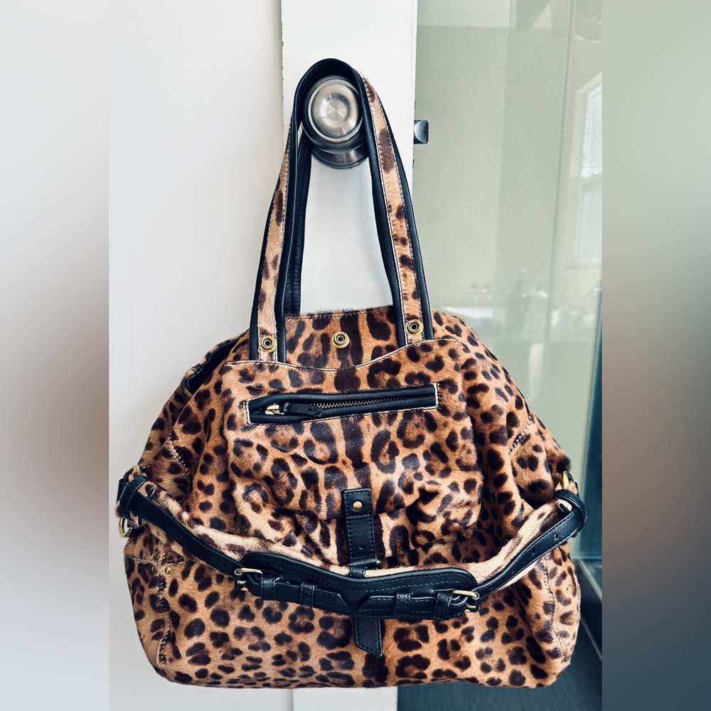 Jerome Dreyfuss Billy bag leopard print calfskin ponyhair